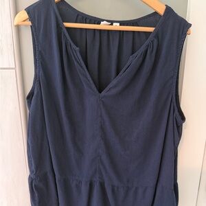 Sleeveless Navy Blue Women's Top